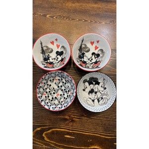 Mickey & Minnie Mouse 4pc Tidbit Bowl Set Bundle of 4 Bowls NEW Mixed Designs